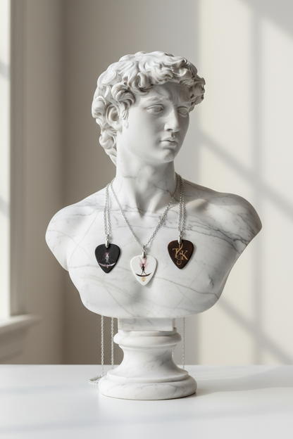 Necklaces on Marble Figurine