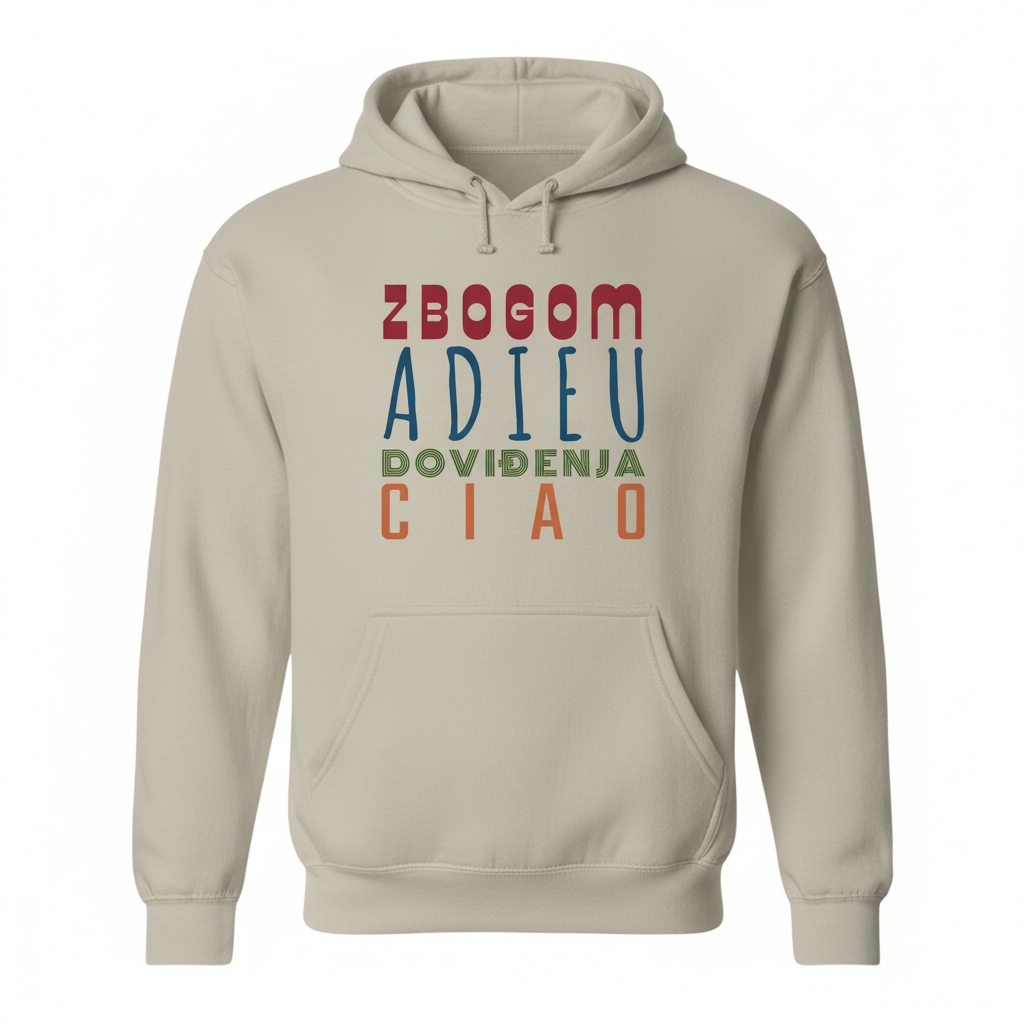 Sand hoodie mockup with original design