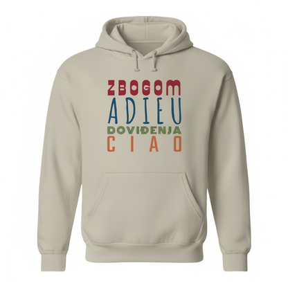 Sand hoodie mockup with original design