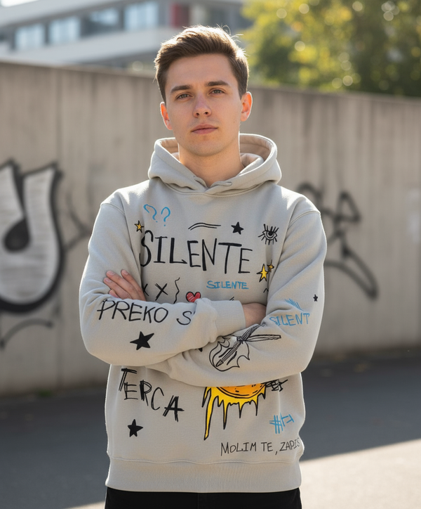 Silente Hoodie Clean Front Mockup