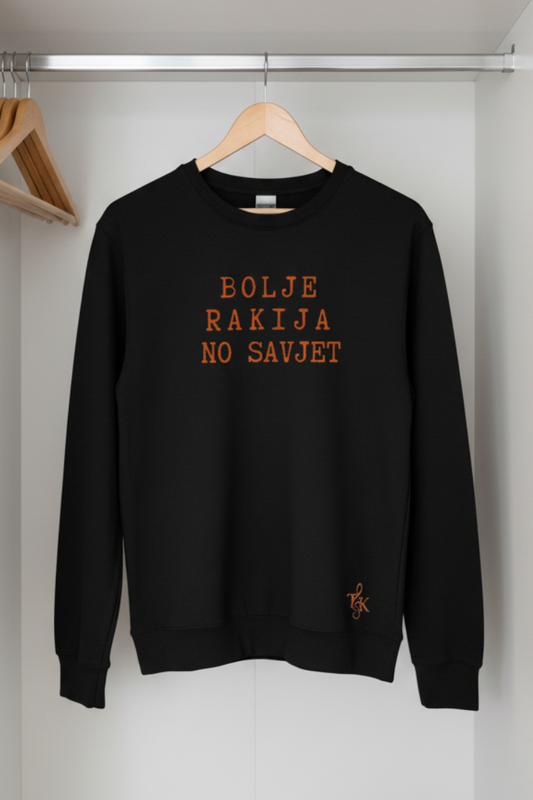 Sweater on hotel closet rack