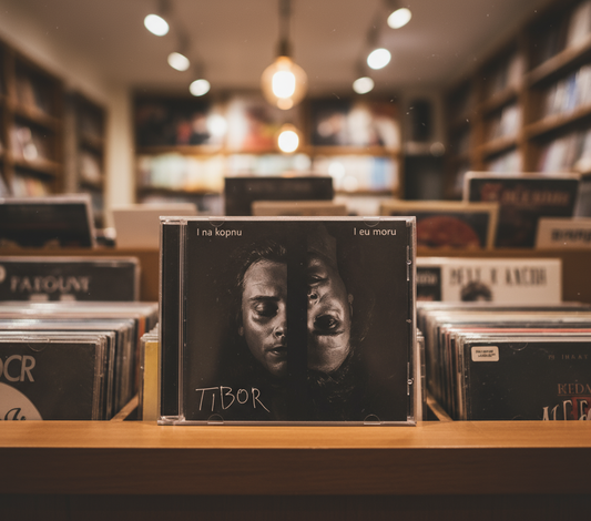 Tibor CD Shop Mockup with Depth