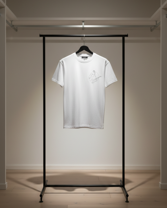 Tibor lines t-shirt with logo emphasis